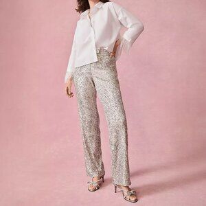 Loft Silver Sequin Pants